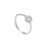 18 Karat Gold - 750 Weissgold Ring mit Zirkonia Steinen - 143339